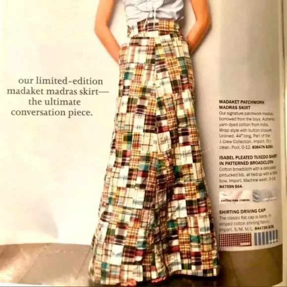 J CREW MADRAS MAXI   NOT FOR SALE  (IN SEARCH OF)